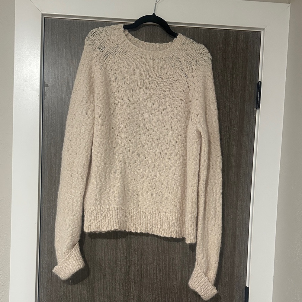 J. Crew Women's Soft Cream Crew Neck Sweater